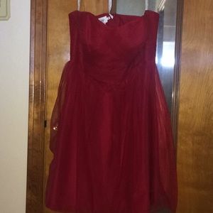 Red Strapless Dress